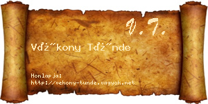 Vékony Tünde névjegykártya