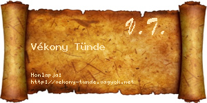 Vékony Tünde névjegykártya